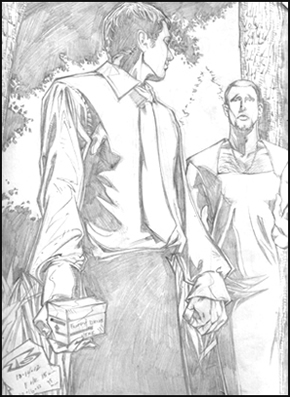 Forest Man Dress Illustration Sketch