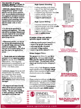 Graphic Design Spindel Brochure Back